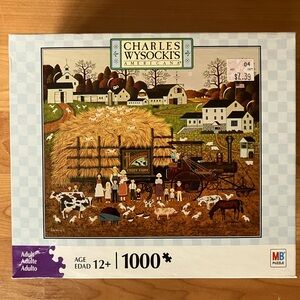 Charles Wysocki “Farm Family” 1000 piece puzzle (❗️1 missing piece❗)
